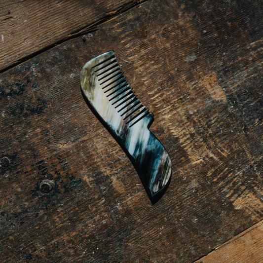 Moustache & Beard Comb in Horn